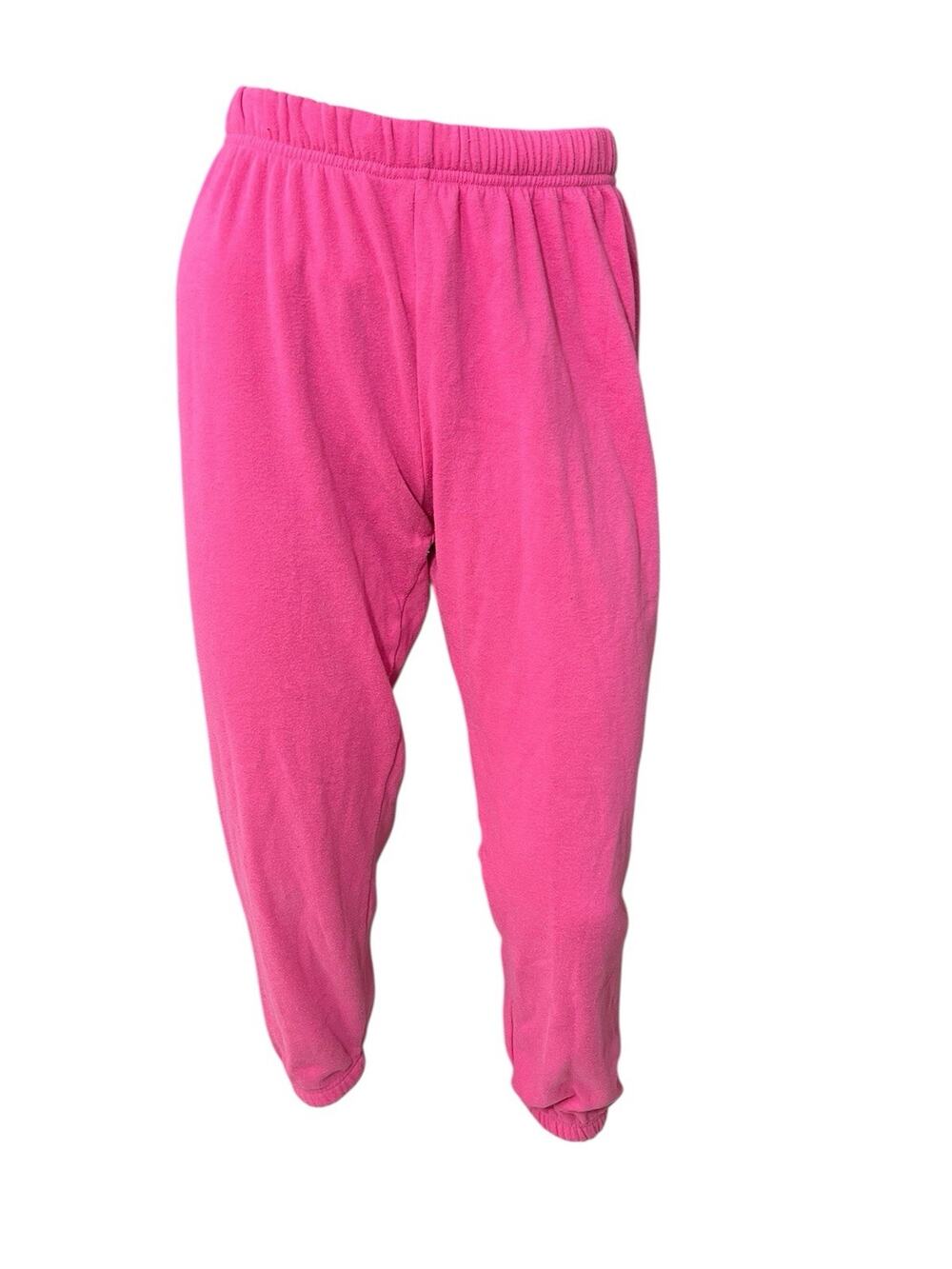 Katie J NYC Dylan Sweatpants Pink Tart Raspberry Large Joggers Casual Barbie